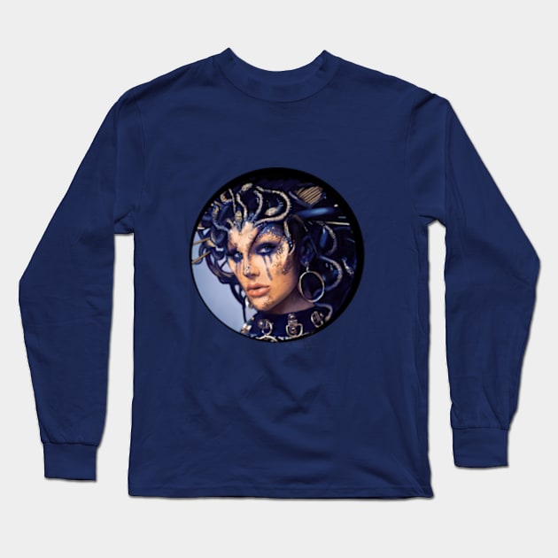 Medusa Makeup Long Sleeve T-Shirt by xzaclee16